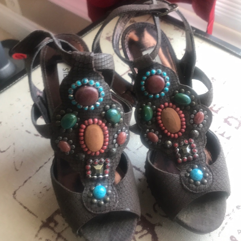 New Steve Madden jeweled high heels